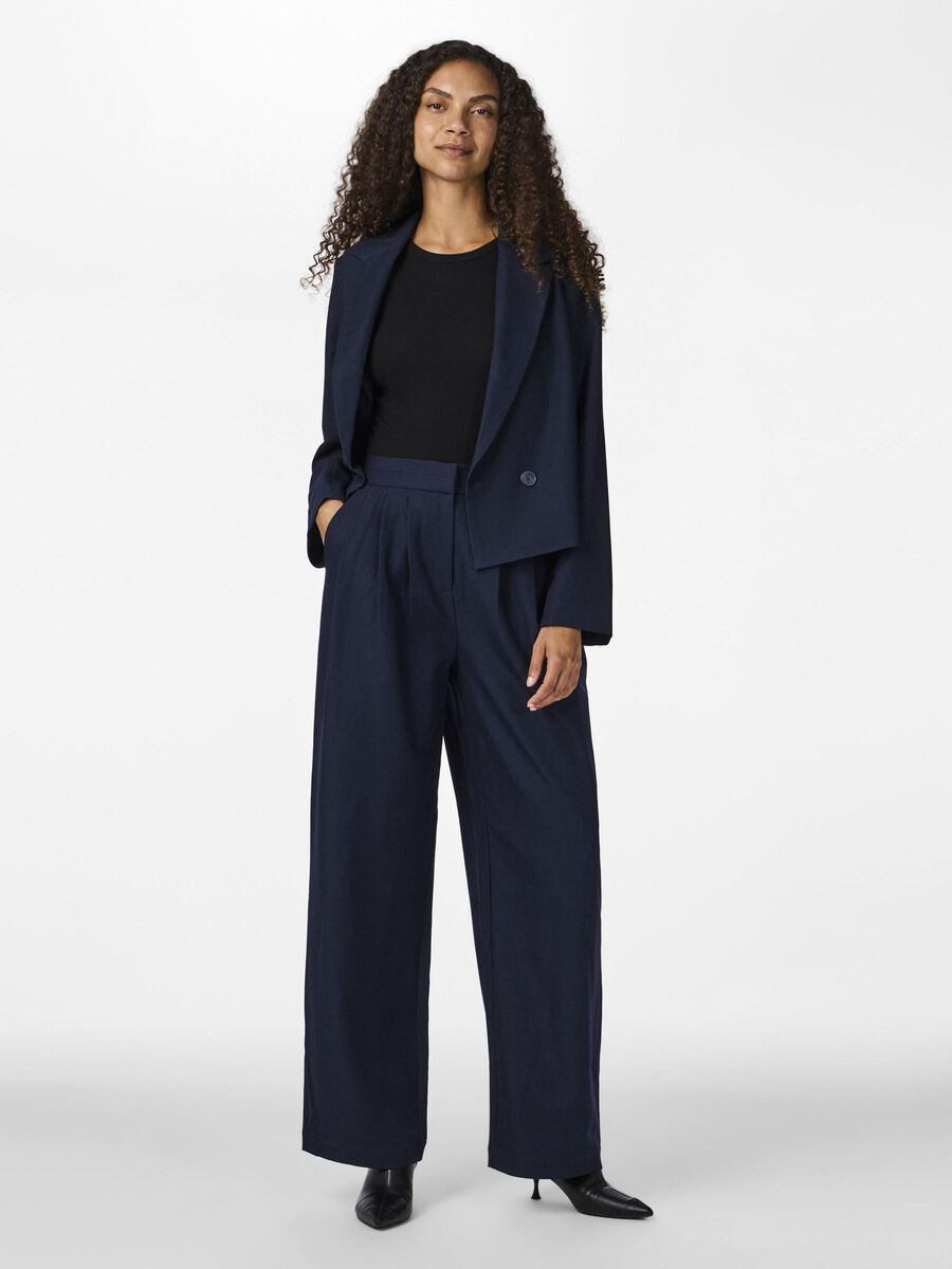 YAS YASDAKOTA KORKEAVYÖTÄRÖISET HOUSUT, Navy Blazer, highres - 26033932_NavyBlazer_005.jpg