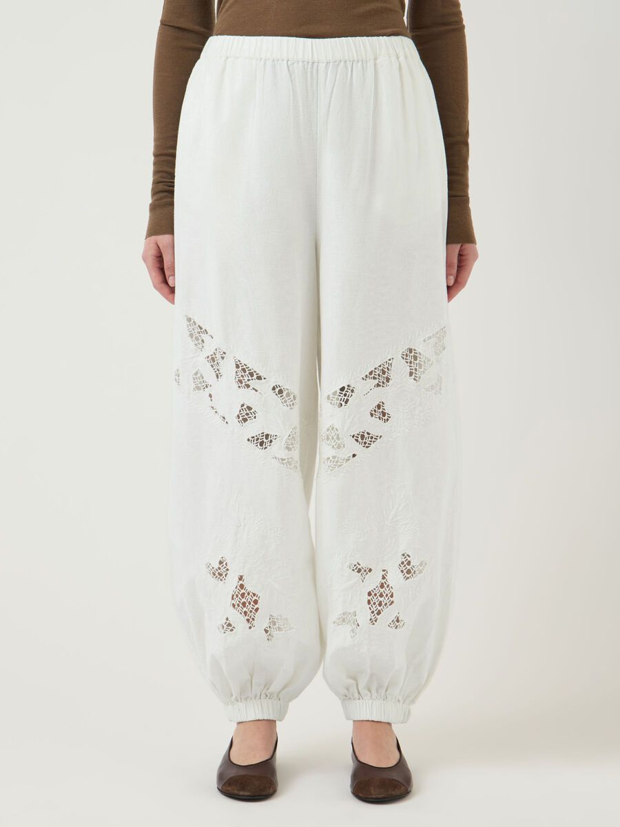 Product carousel image - YASRAISE HW BALLOON  TROUSERS, Star White | 1