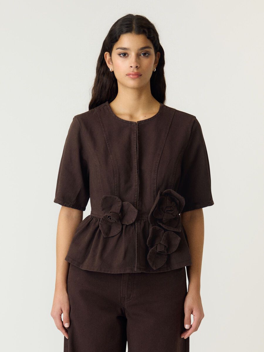 Product carousel image - YASELSIE VESTE EN JEAN, Coffee Bean | 1