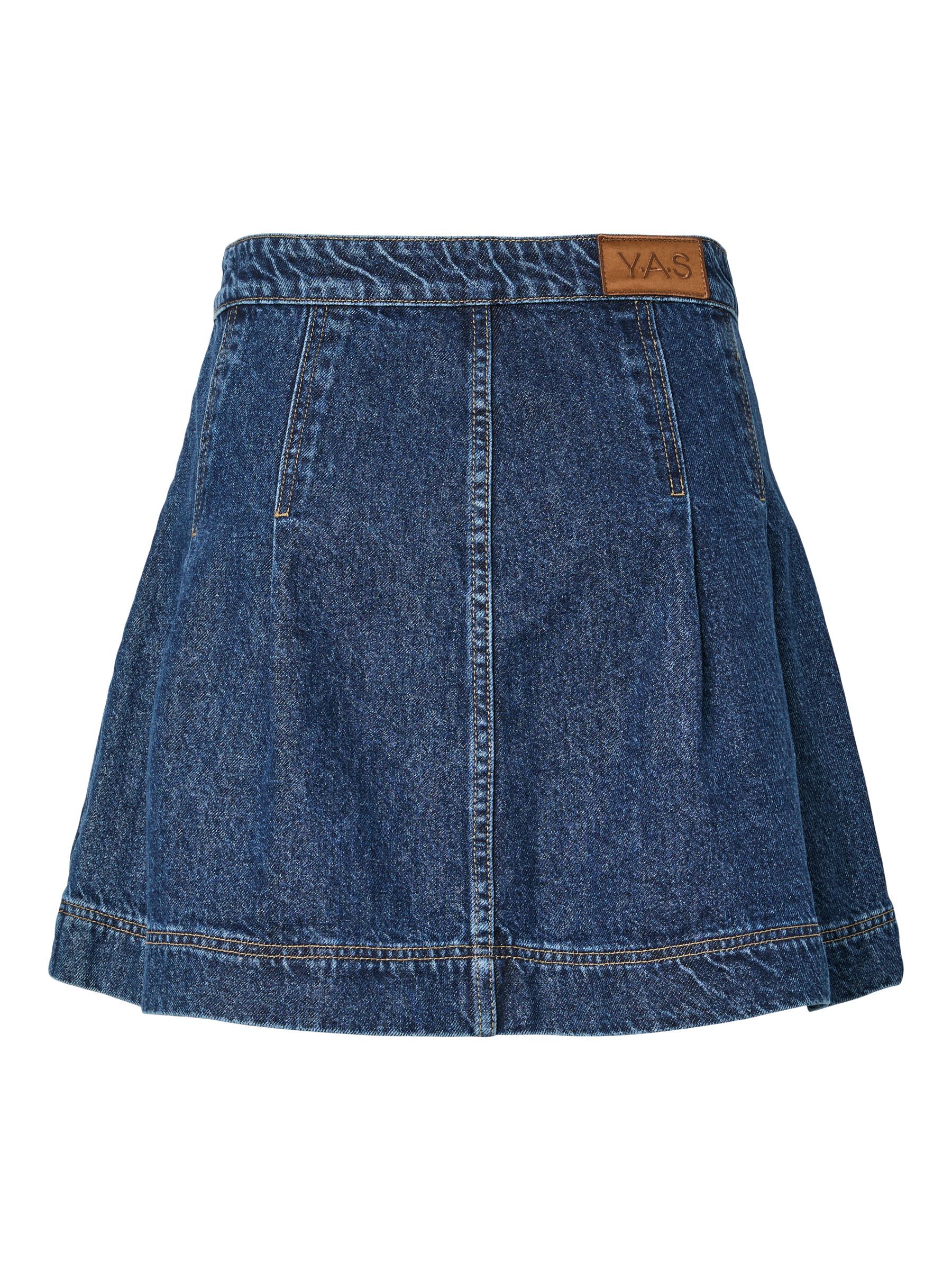 YASSALINO HW DENIM MINI SKIRT | Blue | YAS® Finland