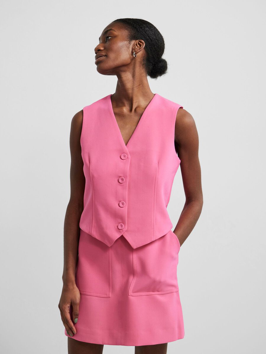YAS YASPINKI WAISTCOAT, Shocking Pink, highres - 26027042_ShockingPink_003.jpg