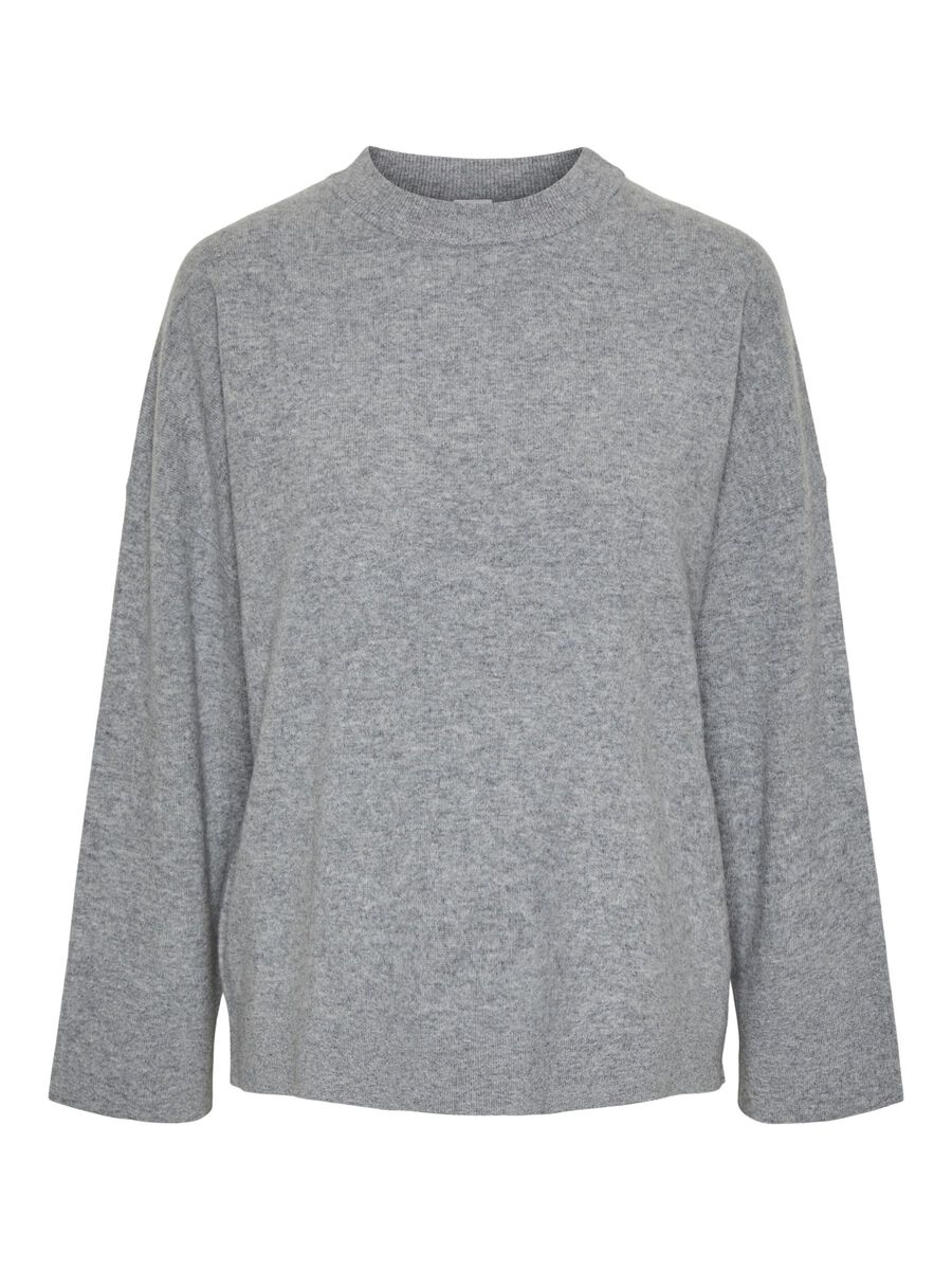 YAS YASEMILIE WOLL STRICKPULLOVER, Light Grey Melange, highres - 26035269_LightGreyMelange_001.jpg