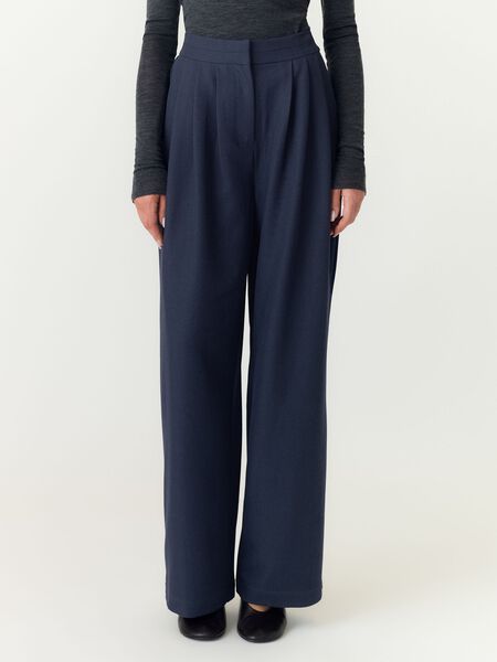 YAS YASDAKOTA HIGH WAISTED TROUSERS, Navy Blazer, highres - 26033932_NavyBlazer_003.jpg