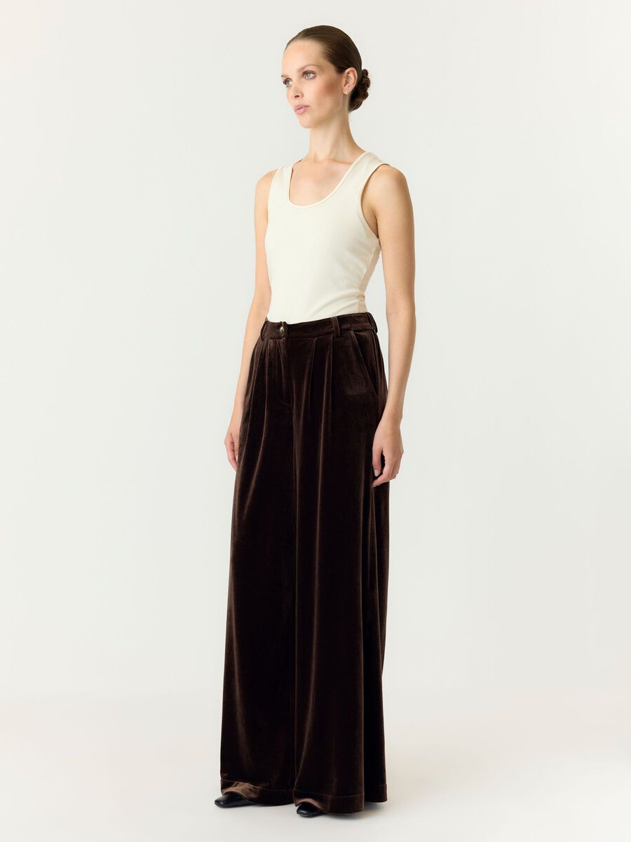 Yastera hw broek, colour: carafe, bruine, gedetailleerde weergave