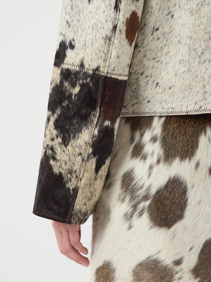 Carousel image - YASCAROLINE COW LEATHER JACKET, Chocolate Brown | 7