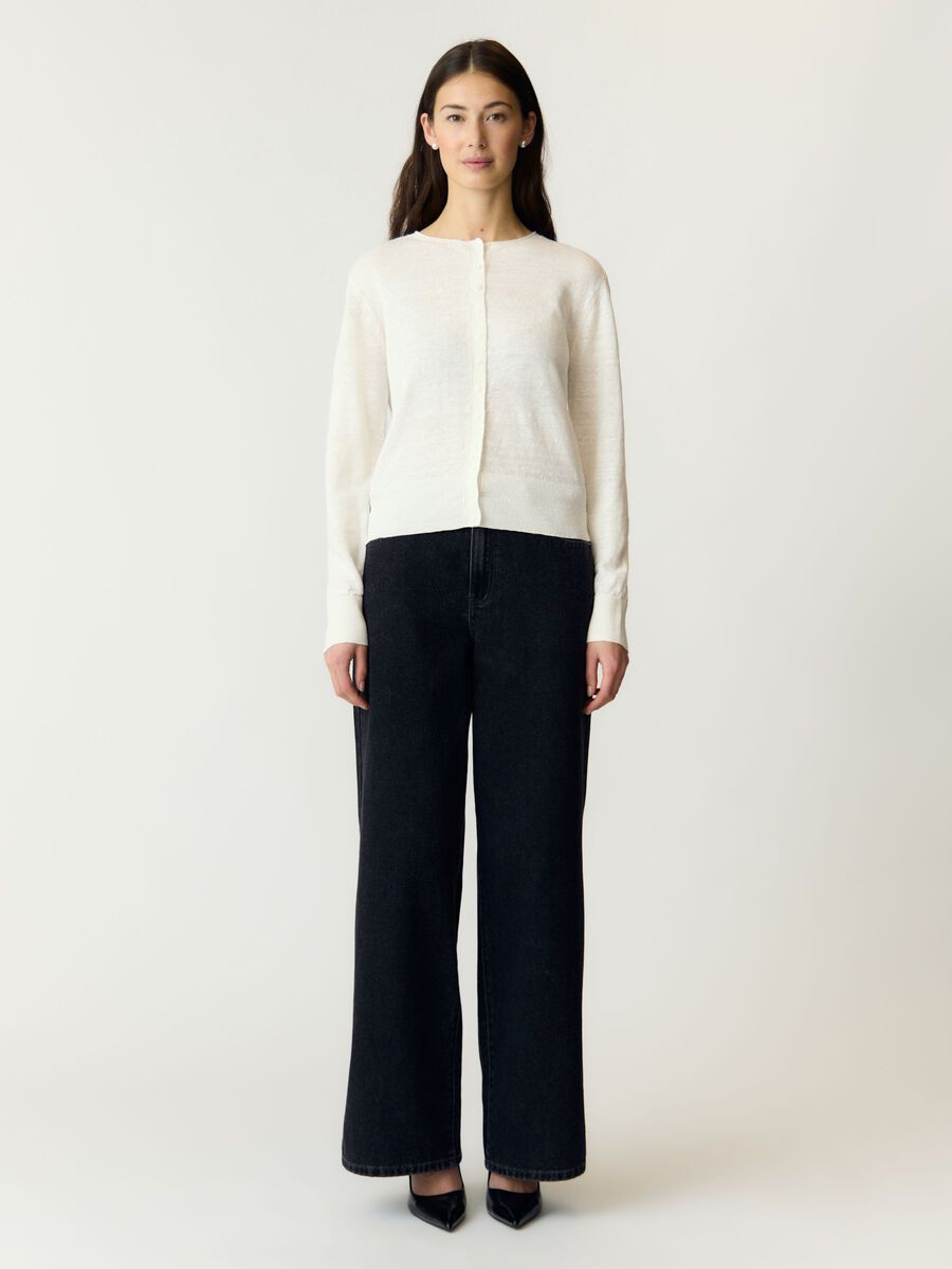 Carousel image - YASLINNEA  KNITTED CARDIGAN, Pristine | 4