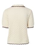Product image thumbnail - YASLINGO  KNITTED POLO SHIRT, Pristine | 6
