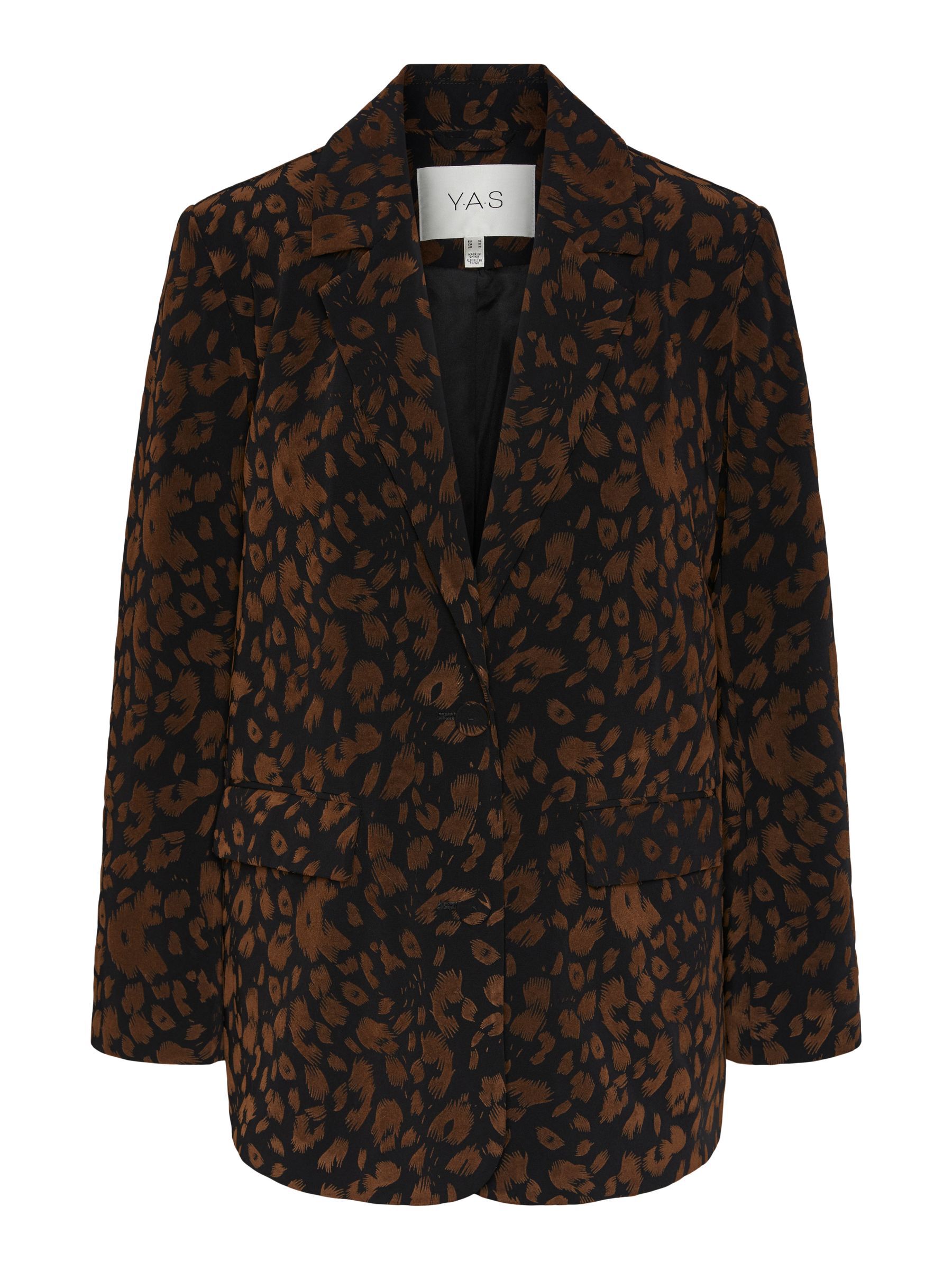 Yas leopard print coat hot sale