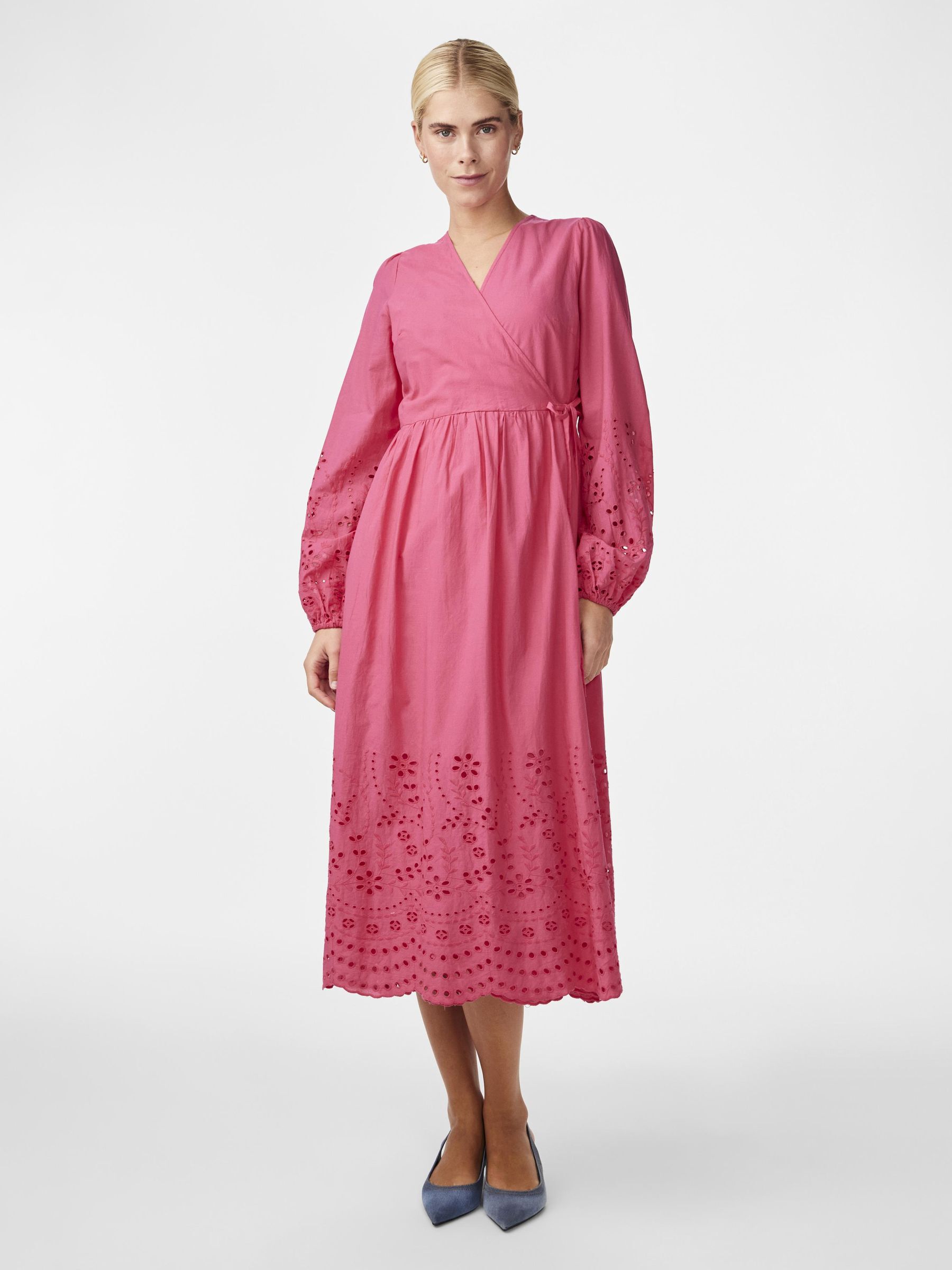Broderie anglaise wrap dress best sale