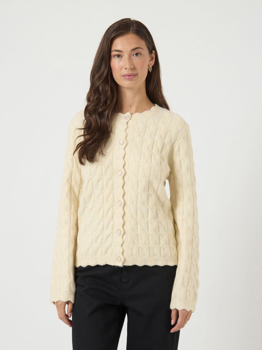 Product carousel image - YASBUBERA KNITTED CARDIGAN, Birch | 1
