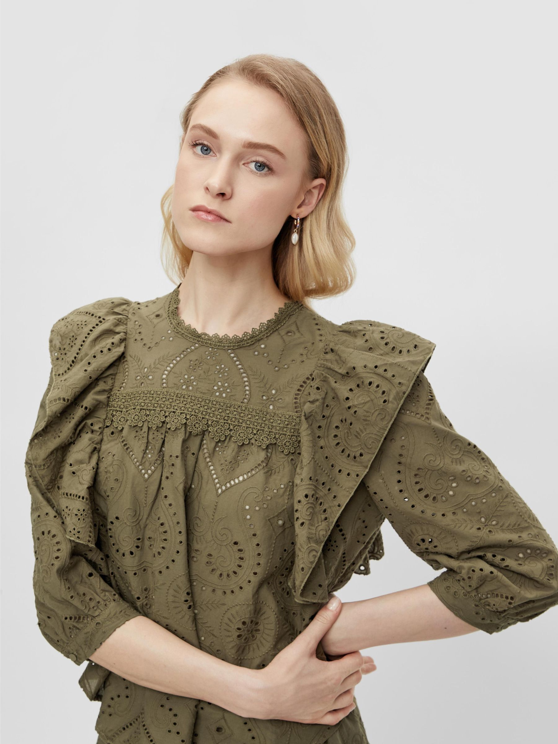 ruffle detail top