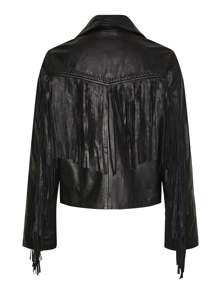 YASFRIMA LEATHER JACKET Black YAS® Switzerland