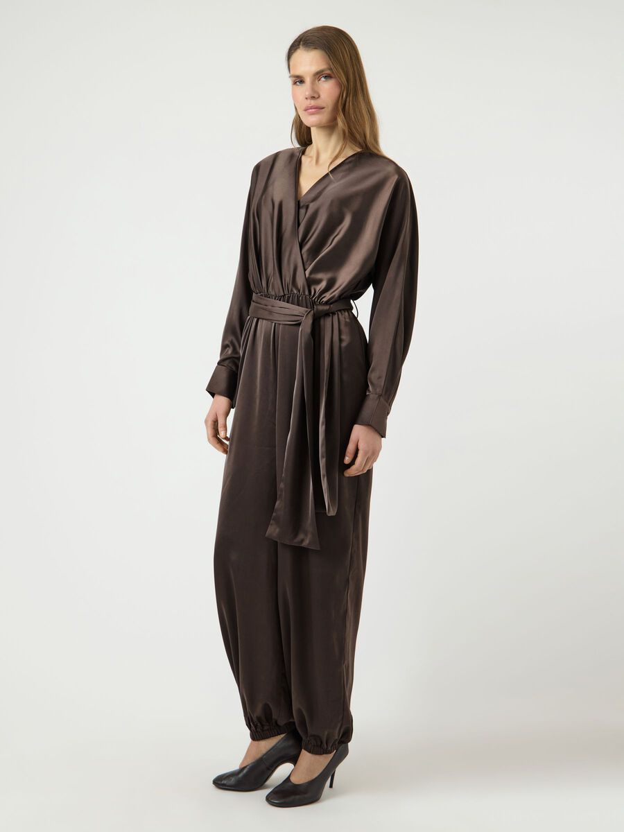 Product carousel image - YASPELLA BATWING JUMPSUIT, Teak | 1