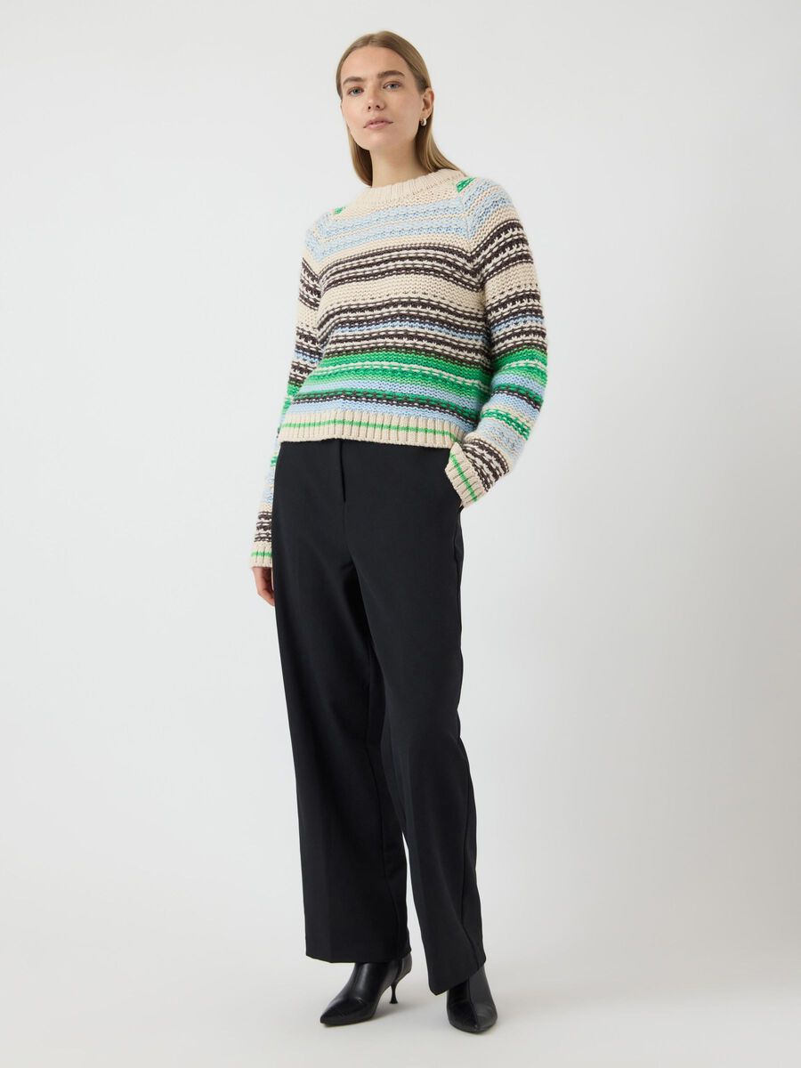Carousel image - YASBIBI STRIKKET PULLOVER, Clear Sky | 4
