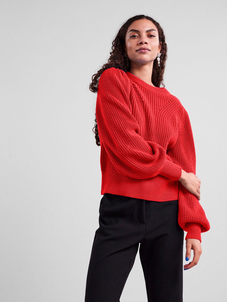 Y.A.S YASMOTELLA KNITTED PULLOVER, Fiery Red, highres - 26028288_FieryRed_003.jpg