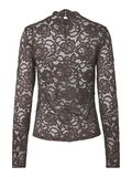 Product image thumbnail - YASLACEY LACE LONG SLEEVED TOP, Chocolate Brown | 6