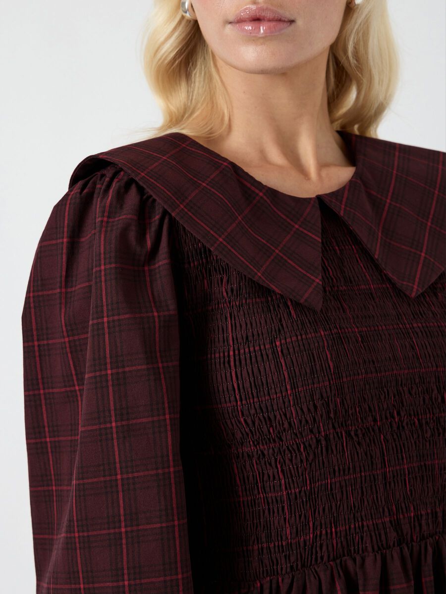 Carousel image - YASCHEMMA SMOCK MINI DRESS, Winetasting | 3