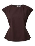 Product image thumbnail - YASGENEVIEVE  CAP SLEEVE TOP, Coffee Bean | 5