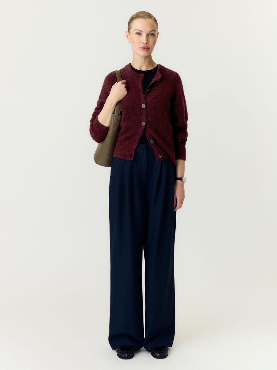 Carousel image 5 YASJOHI WOOL BLEND KNITTED CARDIGAN, Port Royale