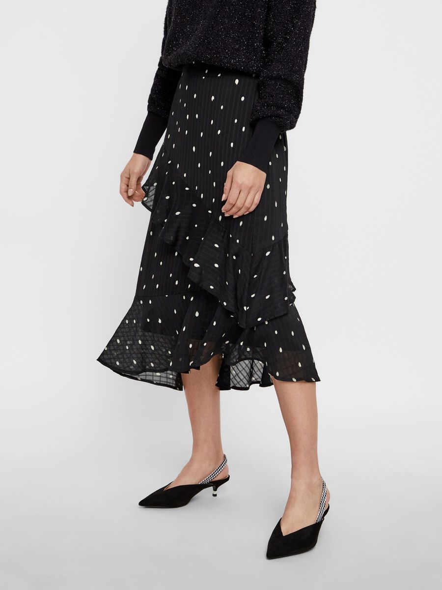 YAS ELASTIC BACK FLOUNCE MIDI SKIRT, Black, highres - 26014366_Black_686622_003.jpg