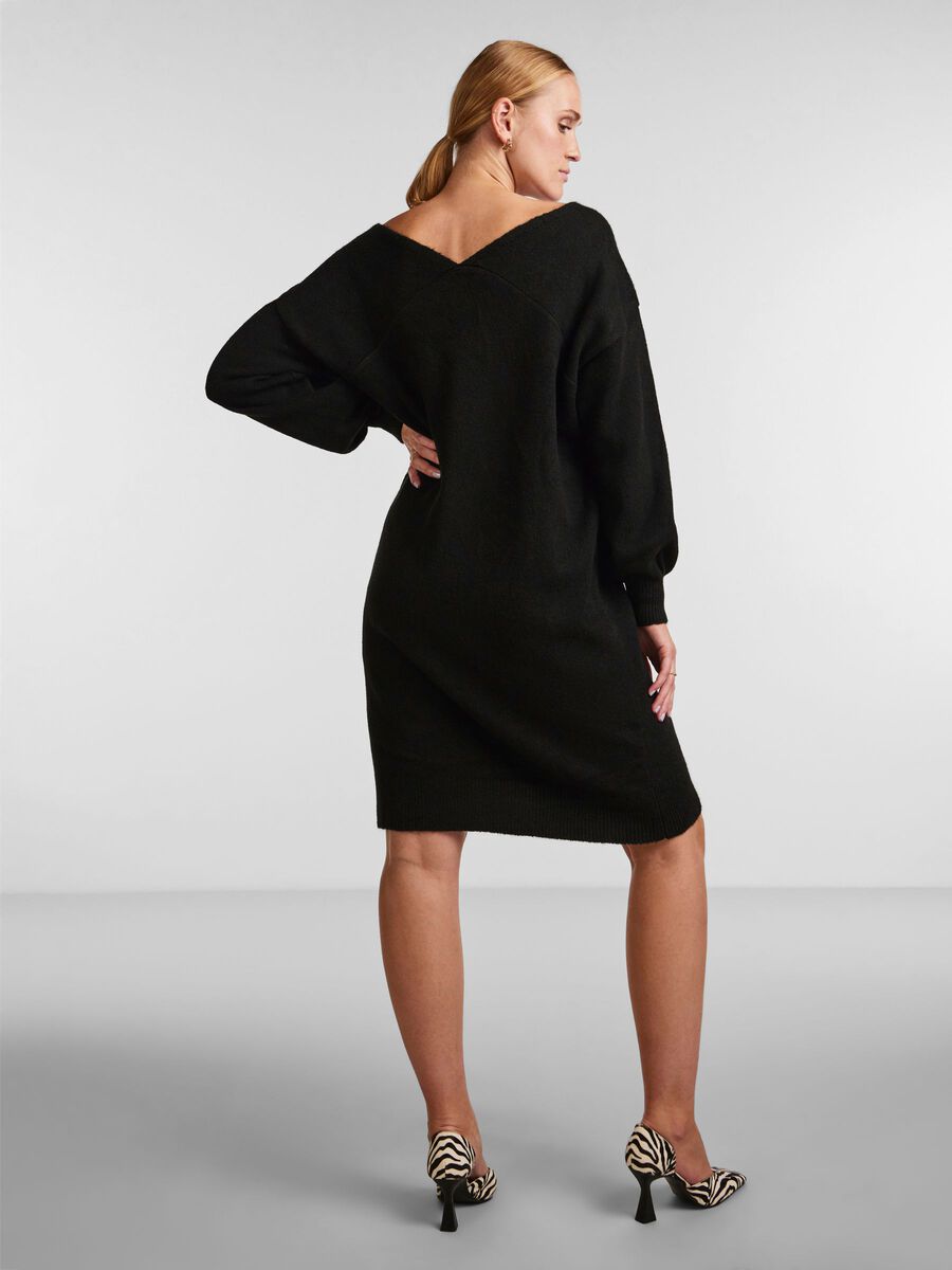 Y.A.S YASEMMY KNITTED DRESS, Black, highres - 26029034_Black_004.jpg