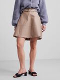 Product image thumbnail - YASELLI LEATHER MINI SKIRT, Chinchilla | 1
