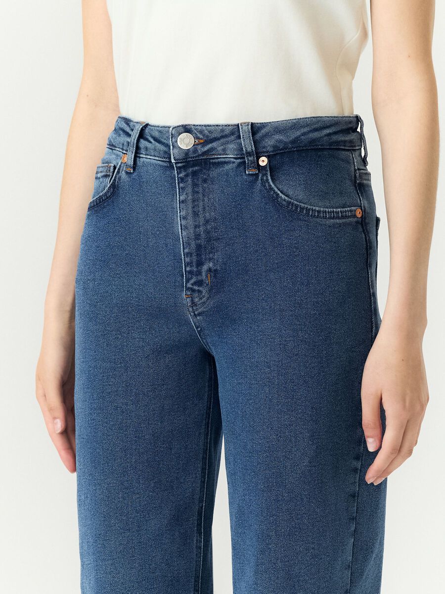 Carousel image 3 YASROSIE HW STRAIGHT FIT-JEANS, Medium Blue Denim