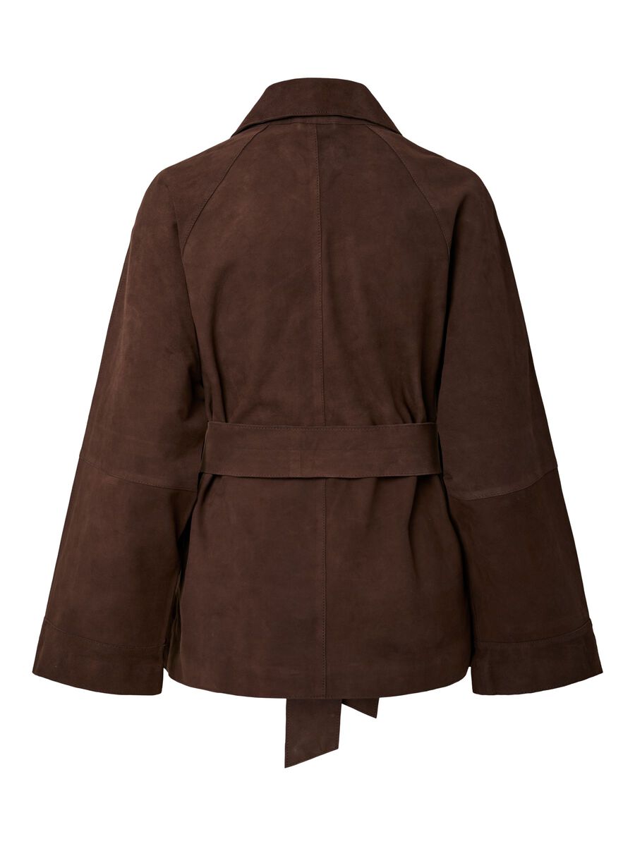 Carousel image 7 YASRUNA SUEDE KIMONO JACKET, Coffee Bean