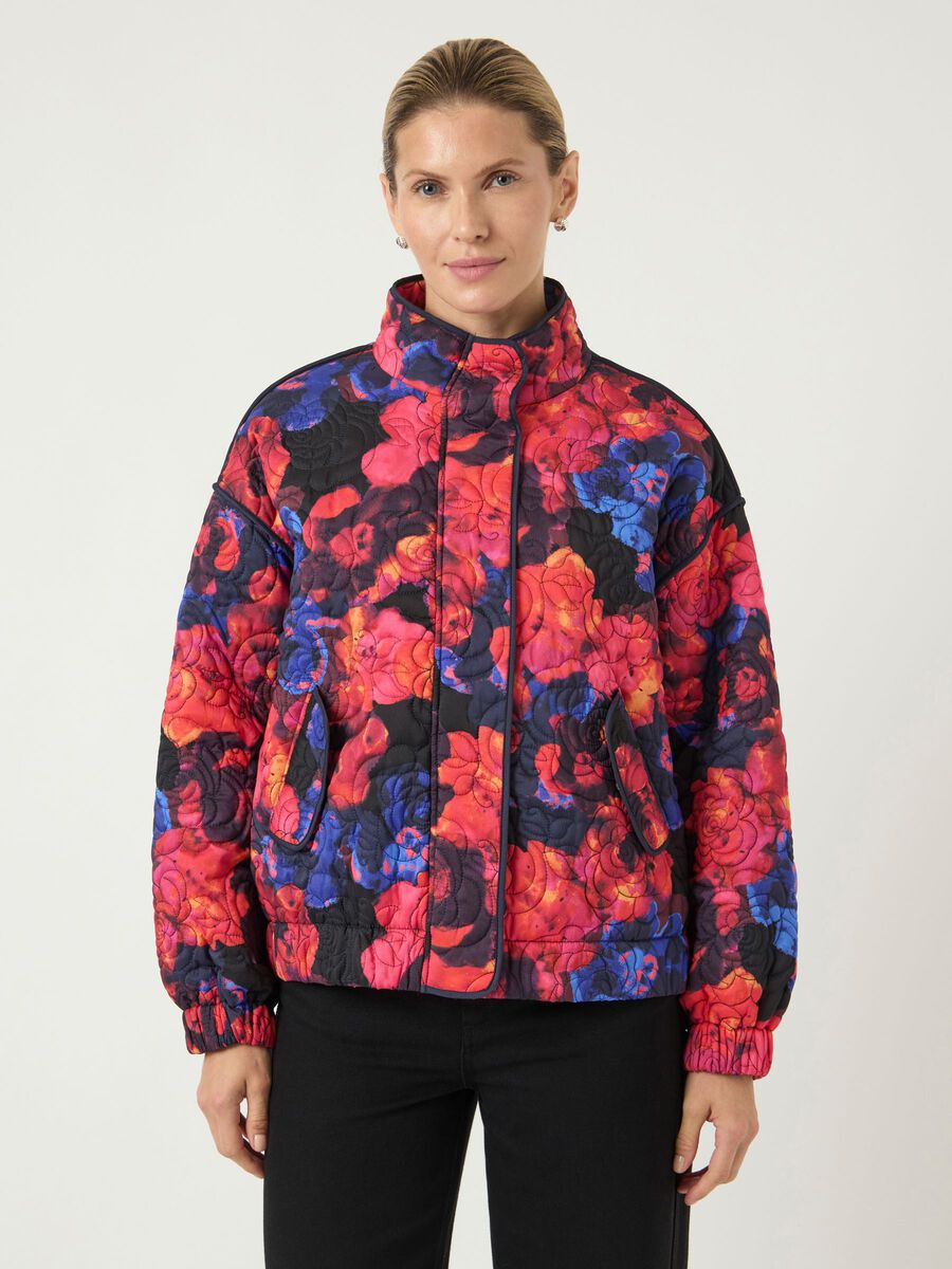 Product carousel image - YASFIPURA QUILTED JACKET, Navy Blazer | 1