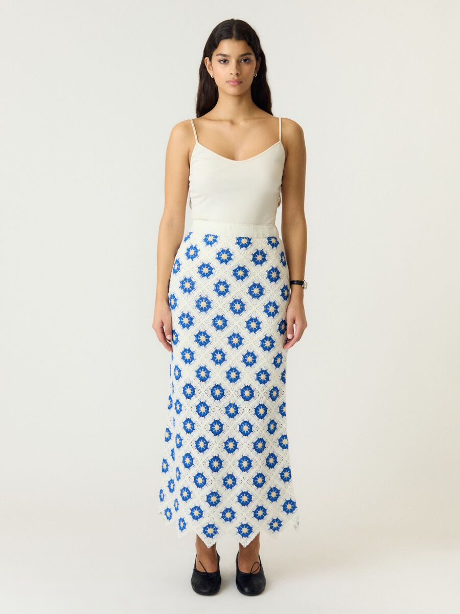 Product carousel image - YASBALIS HMW CROCHET  MIDI SKIRT, Birch | 1