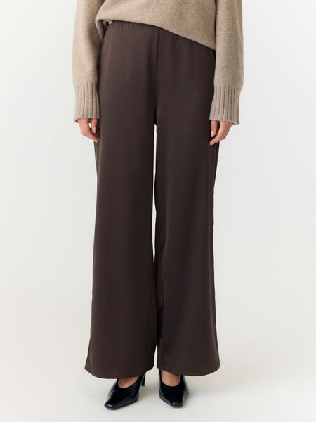 YAS YASPELLA HW  WIDE-LEG TROUSERS, Chocolate Brown, highres - 26041054_ChocolateBrown_003.jpg