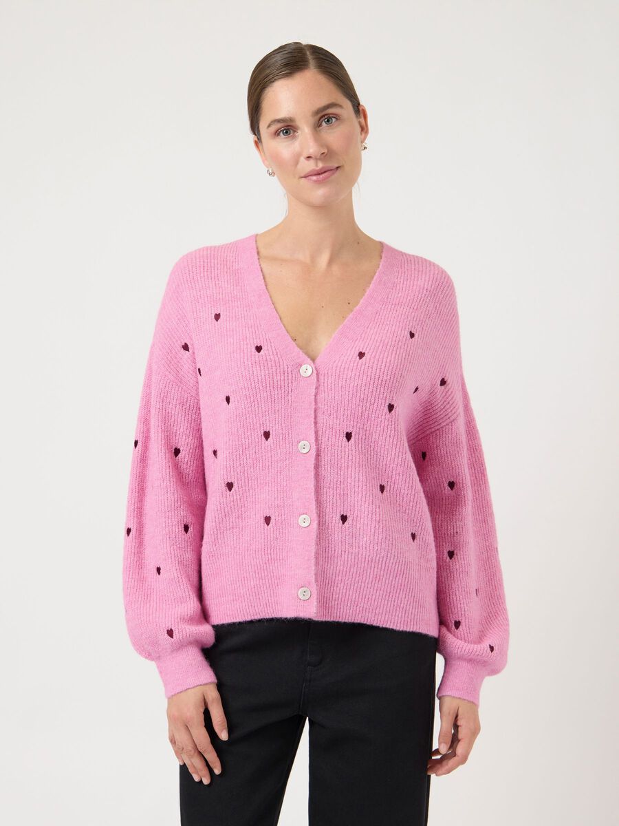 Product carousel image - YASFLEUR CARDIGAN, Begonia Pink | 1