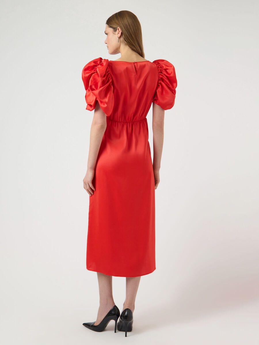 Carousel image - YASPELLA 2/4 VESTITO MIDI, Fiery Red | 4