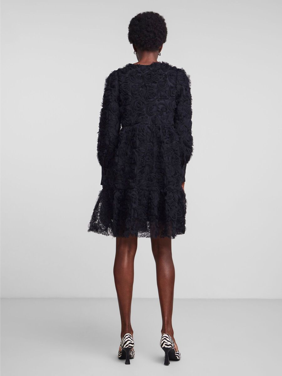 Y.A.S YASFLOWERLYBLOCK WRAP DRESS, Black, highres - 26028257_Black_004.jpg