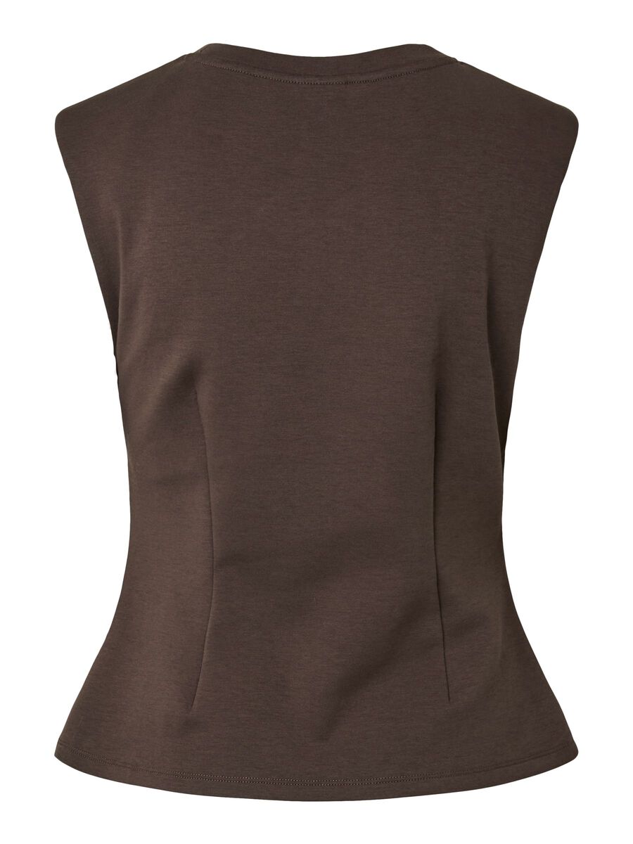 Carousel image - YASPINA TOP SIN MANGAS, Chocolate Brown | 6