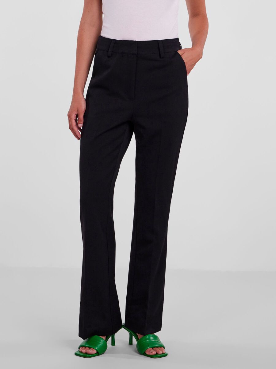 Y.A.S YASBALA FLARED TROUSERS, Black, highres - 26027715_Black_003.jpg