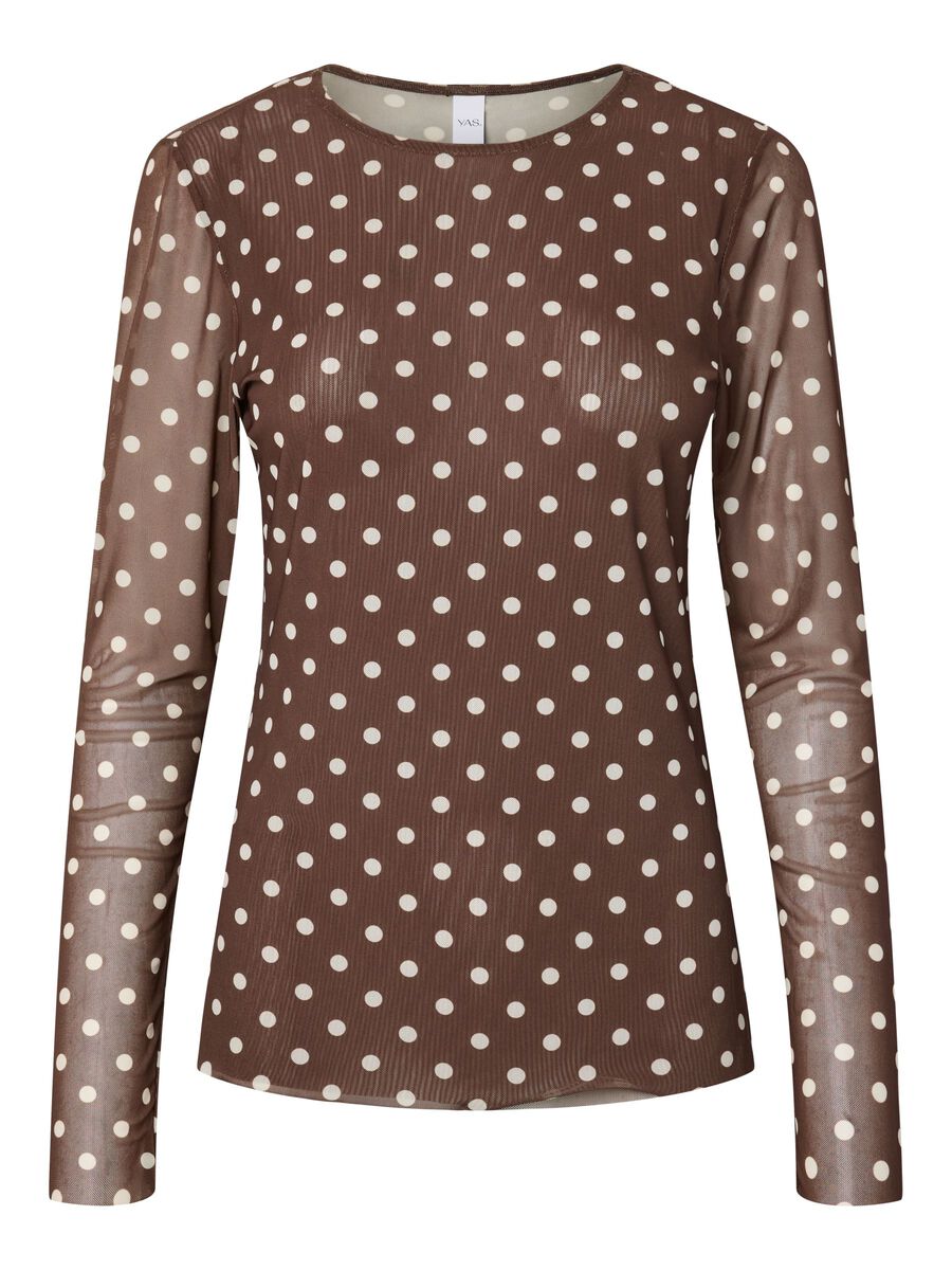 Yasdot ls mesh  top, colour: pinecone, brown, front