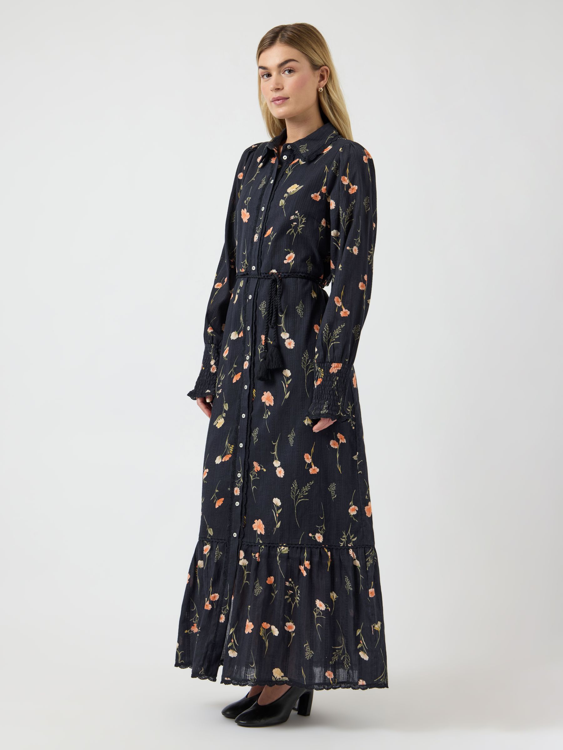 YASSOMELLI LONG SHIRT DRESS | Black | YAS® Denmark
