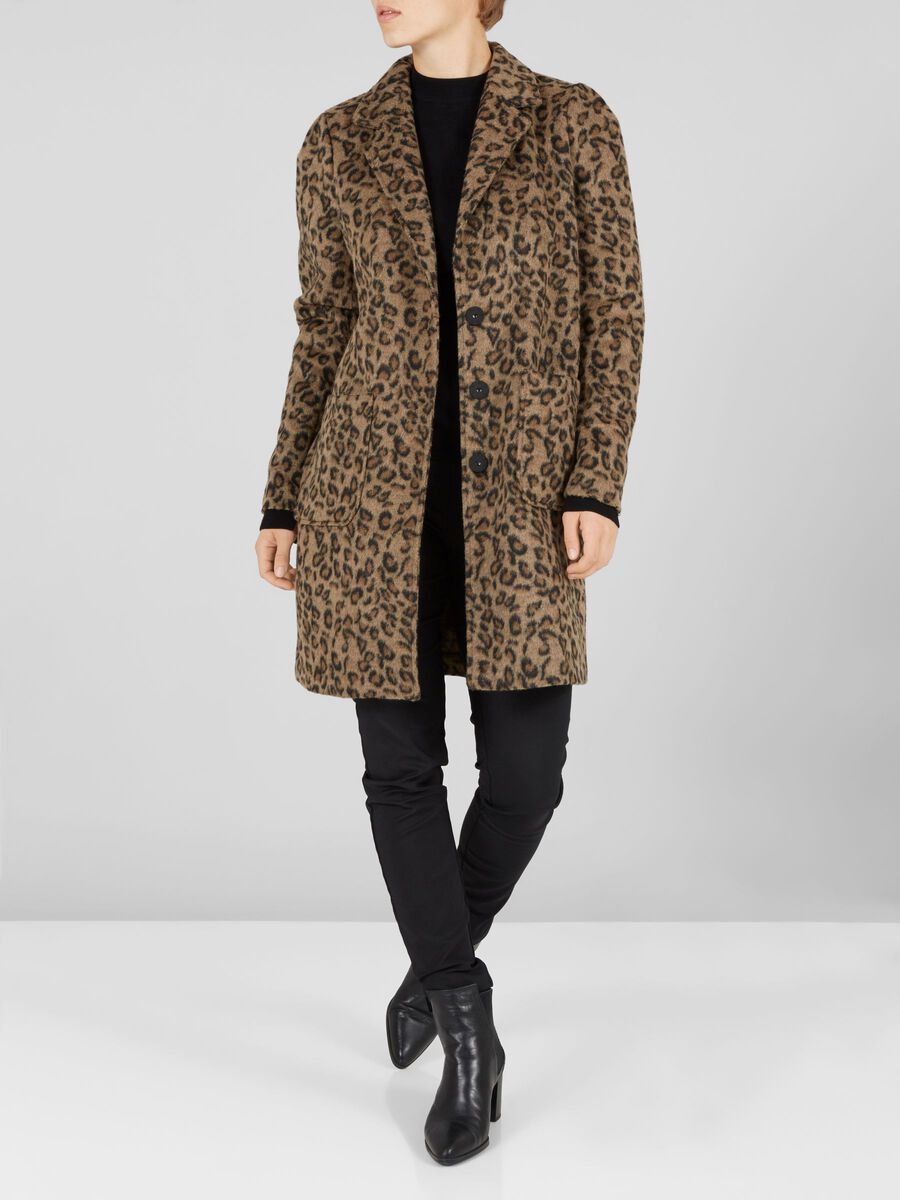 Y.A.S LEOPARD BLAZER JAKKE, Camel, highres - 26010423_Camel_611661_003.jpg