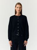 thumbnail Yasjohi wool blend knitted cardigan, colour: black, black, front