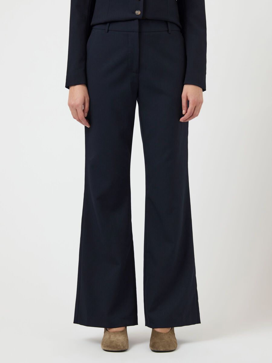 Product carousel image - YASKARISO HMW  FLARED TROUSERS, Navy Blazer | 1