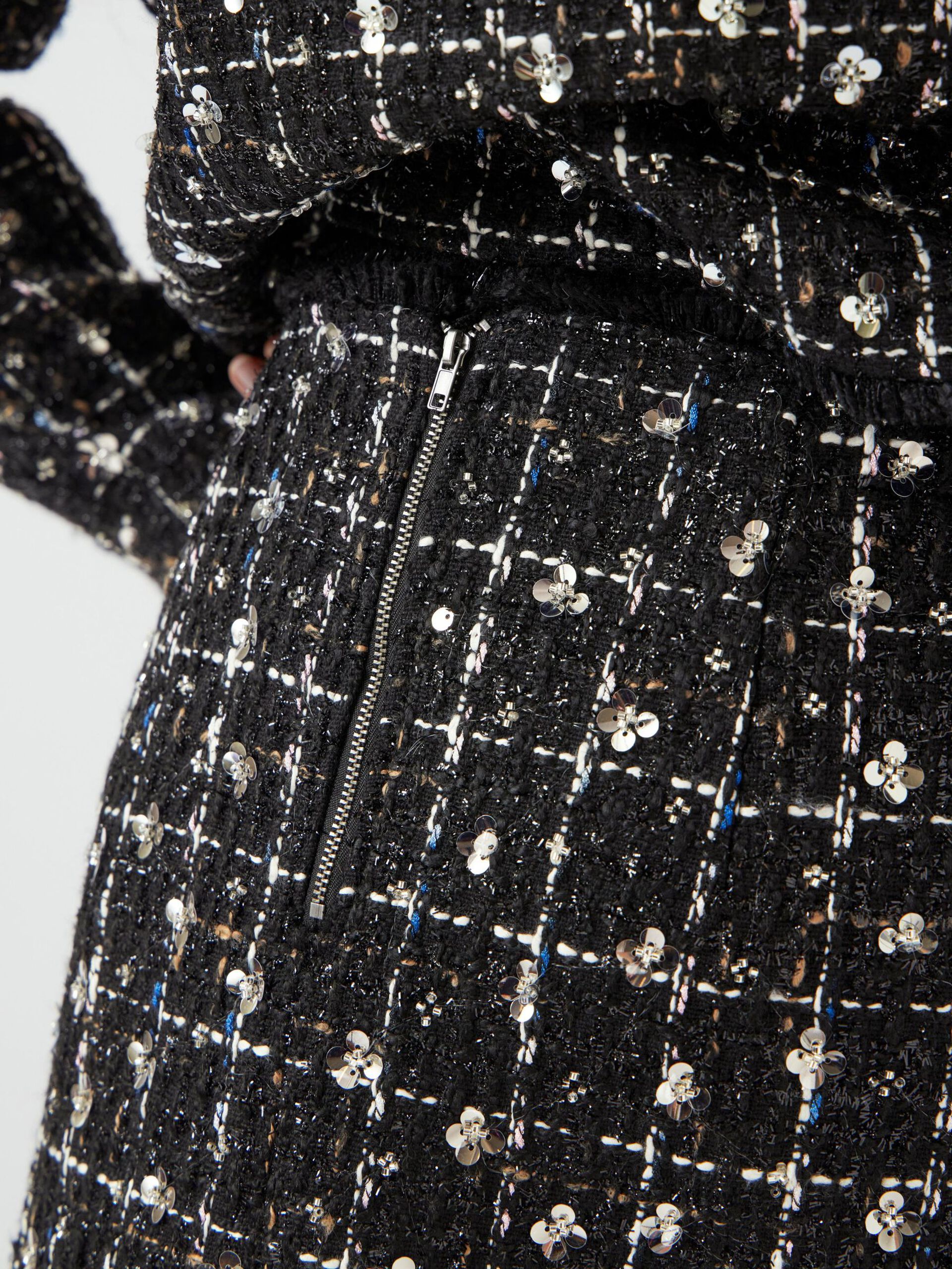 Carousel image - YASVALENDA TWEED MINI SKIRT, Black | 3