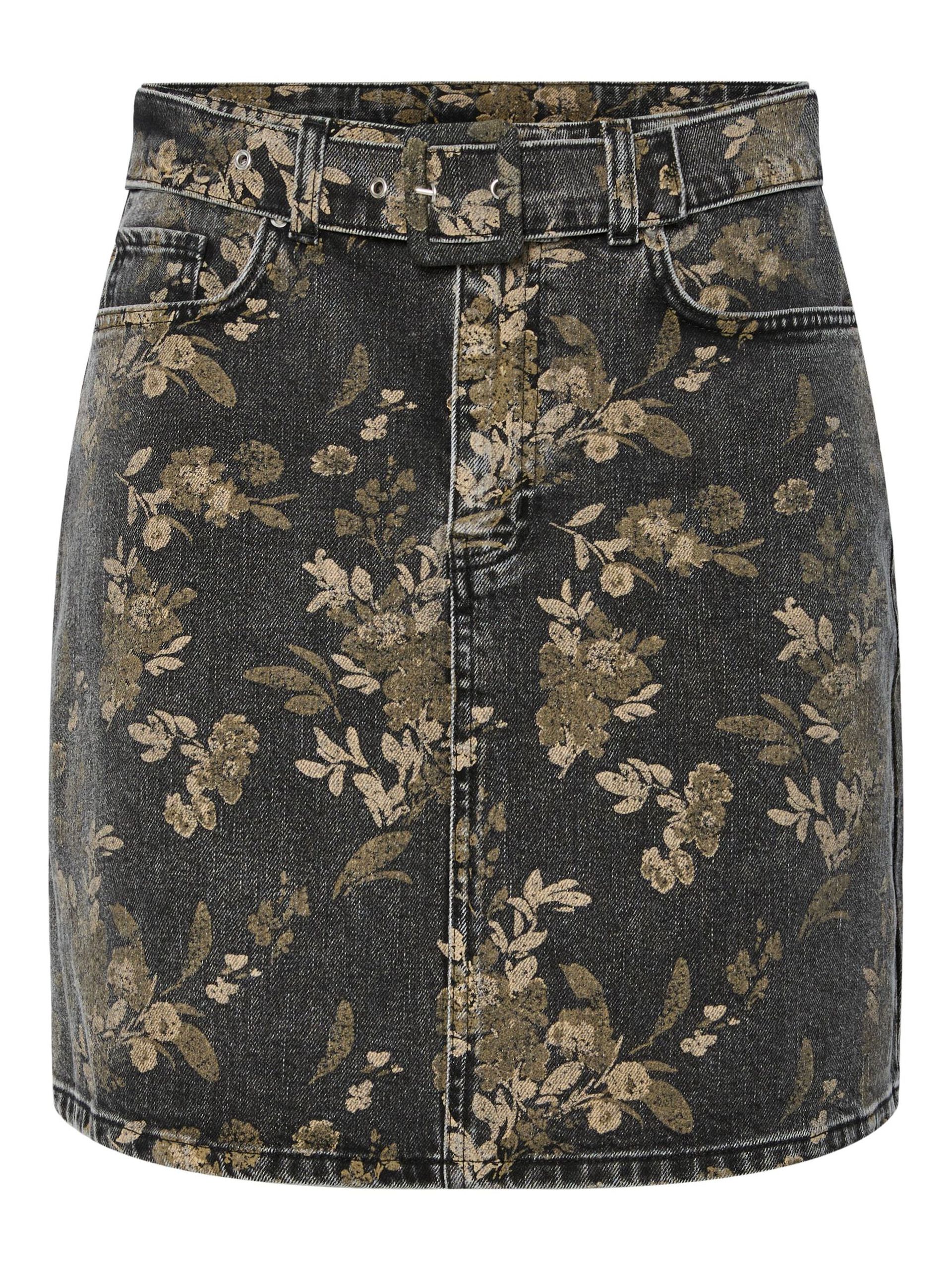 Carousel image - YASTAUPERA DENIM MINI SKIRT, Taupe Gray | 5