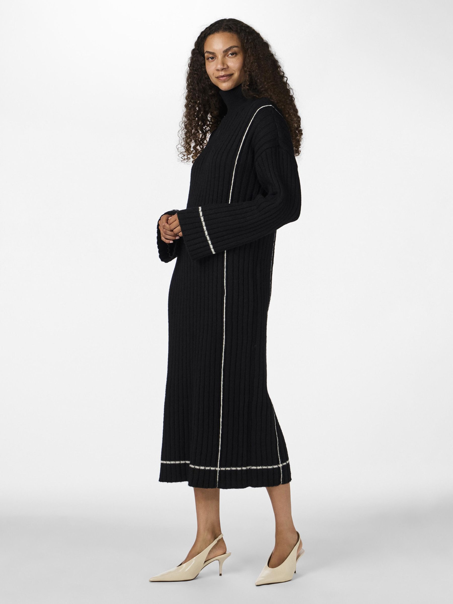 YASMILLIE KNITTED DRESS | Black | YAS® UK