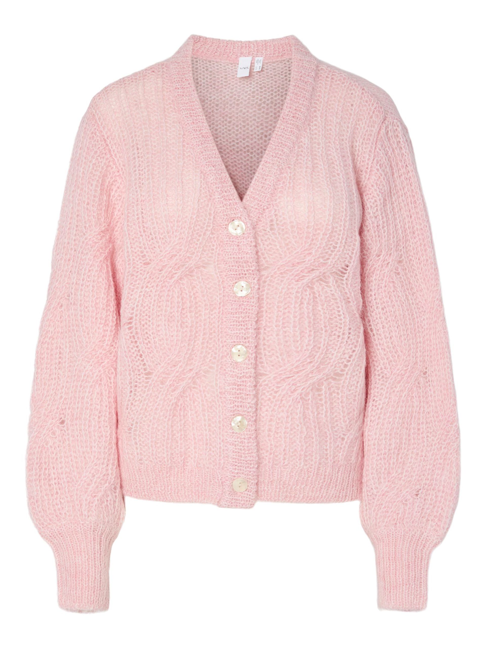 Carousel image - YASZUMA - LAINE MÉLANGÉE CARDIGAN EN MAILLE, Orchid Pink | 5