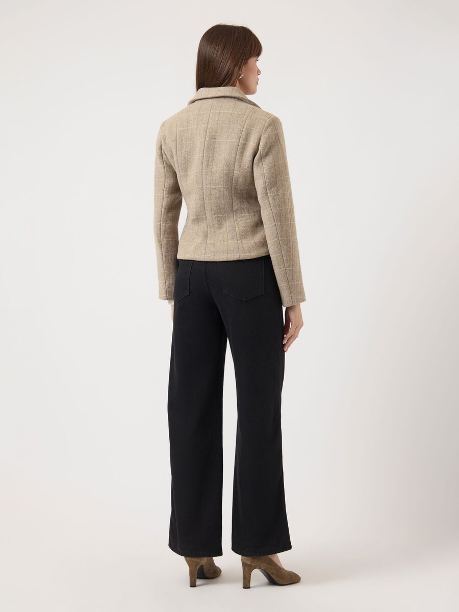 YAS YASTHELA ULLBLANDNING KORT JACKA, Taupe Gray, highres - 26039343_TaupeGray_1235510_004.jpg