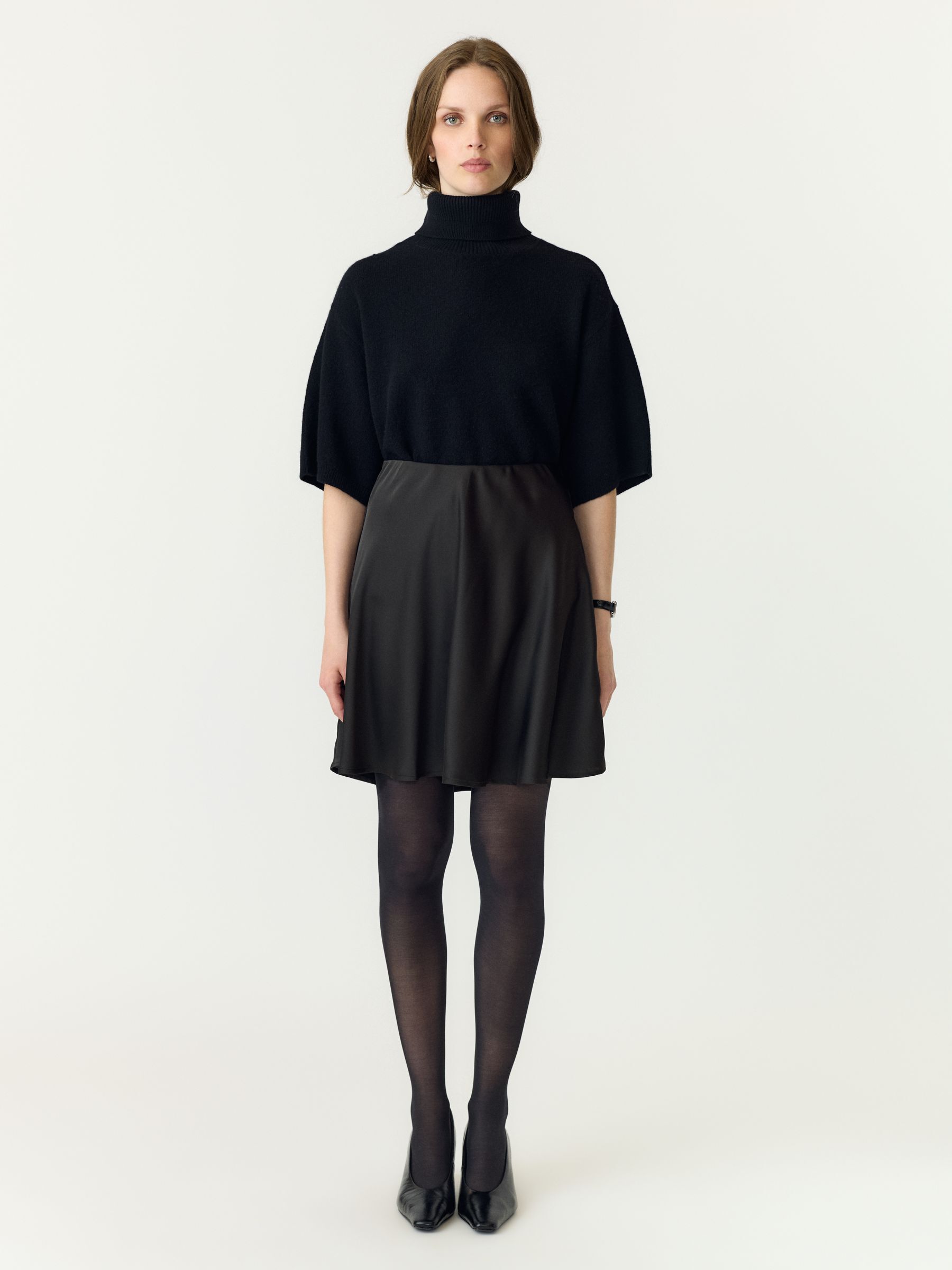 YASPELLA HW VOLUME MINI SKIRT | Black | YAS® Germany