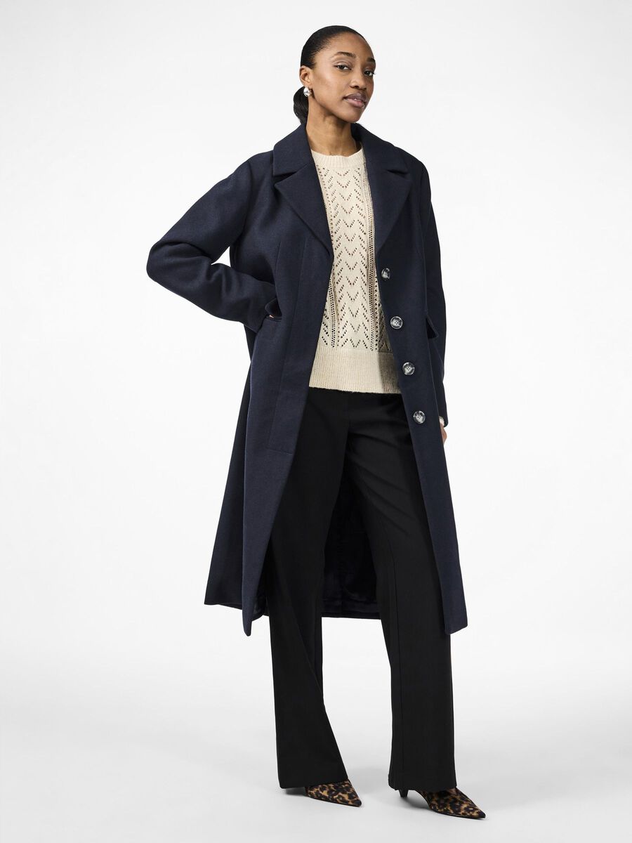 Carousel image - YASLIMA FRAKKE I ULDBLANDING, Navy Blazer | 3
