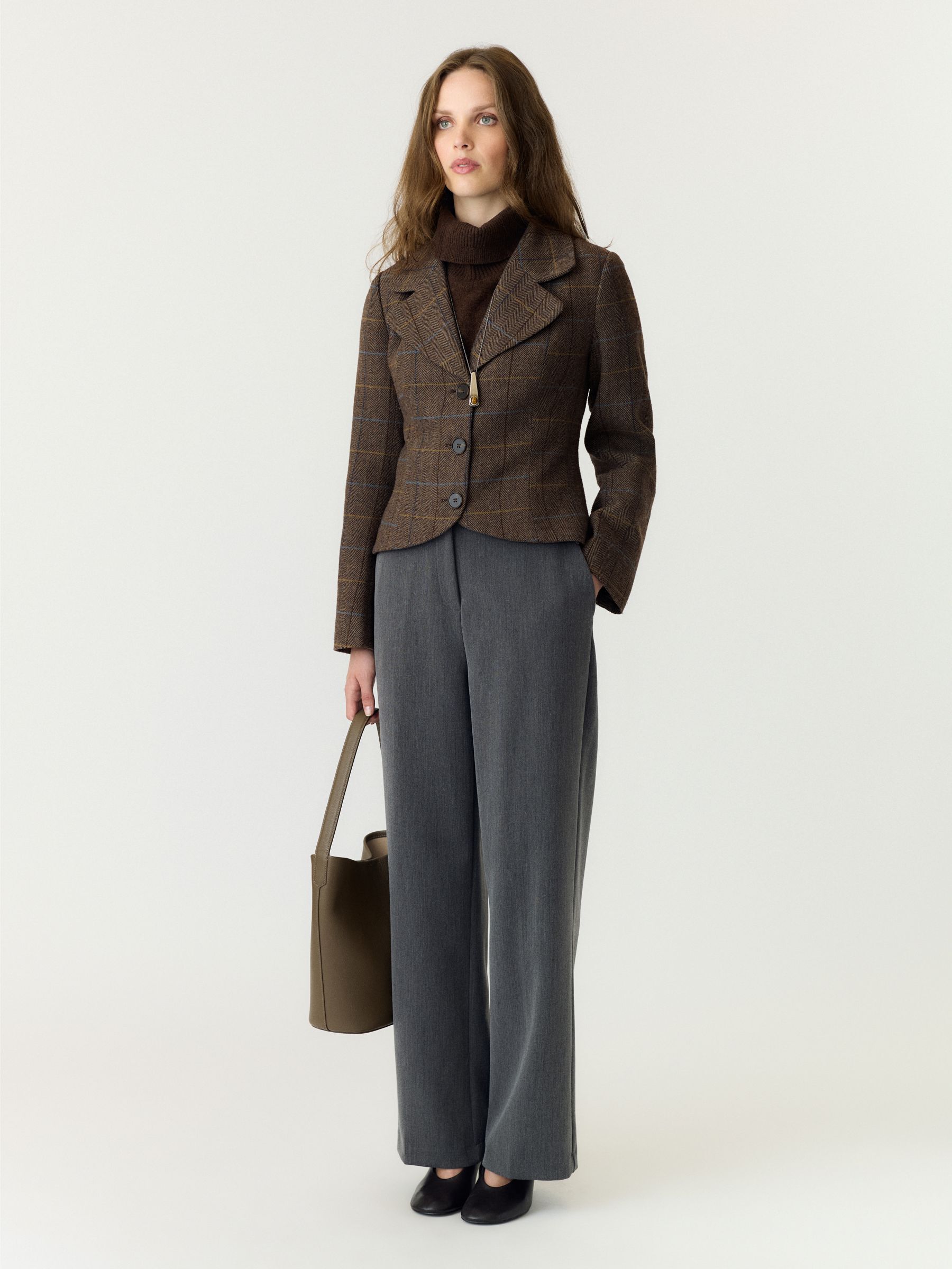 YASTHELA WOOL BLEND SHORT JACKET | Brown | YAS® Denmark