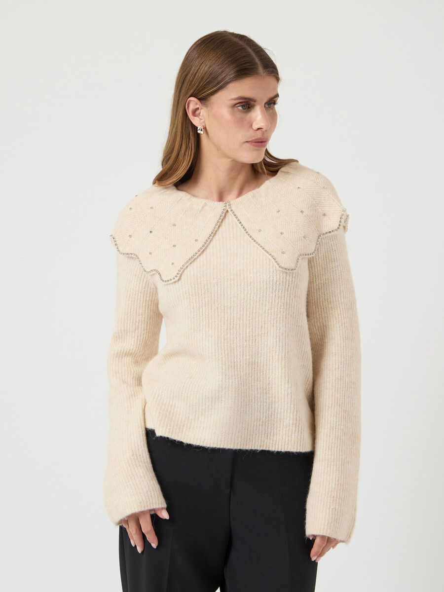 Carousel image - YASCHARMA KNITTED PULLOVER, Birch | 1